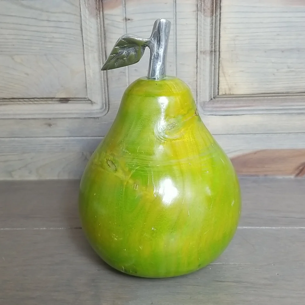 Wood Pear Decor